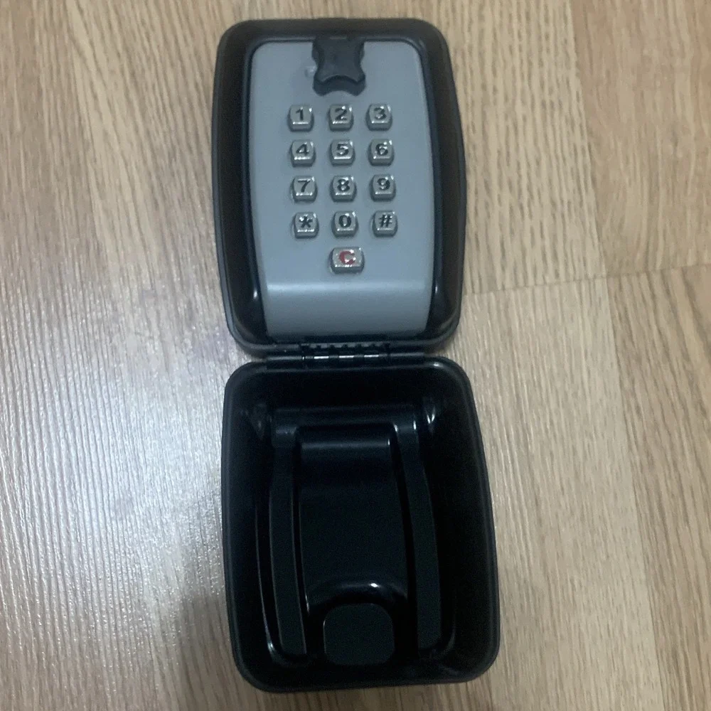 Wall Mount Key Safe Lock Box, Keypad Combination, Small Matte Black/Gray